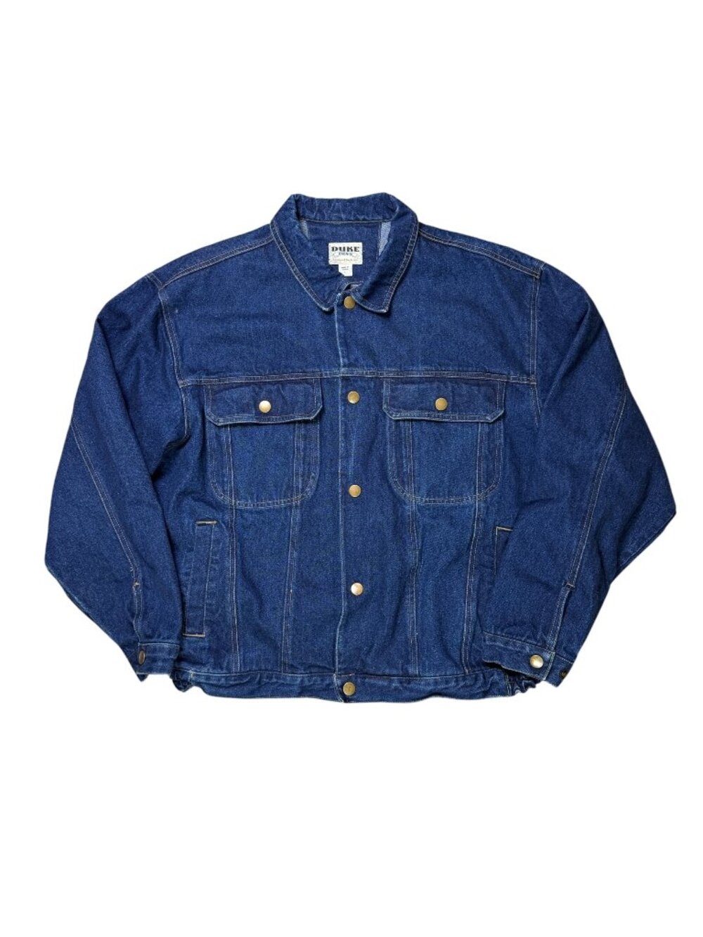 Duke Haband Vintage Denim Utility Chore Jacket Cotton Workwear Men's L